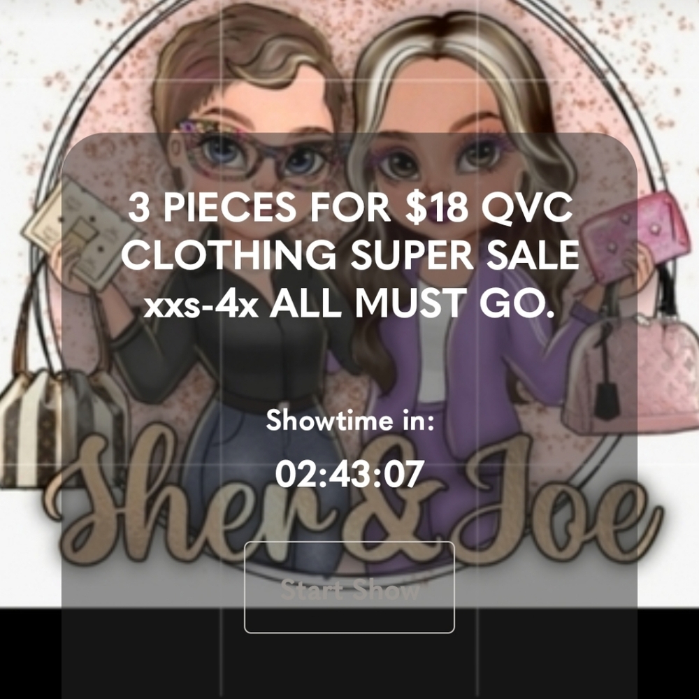 QVC CLOTHING 3 FOR $18